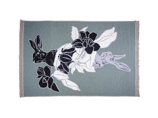 Vegan rug (Double-sided): "FAIRY TALE PUZZLER", by Cemre Şenoglu Krahn TheKeep