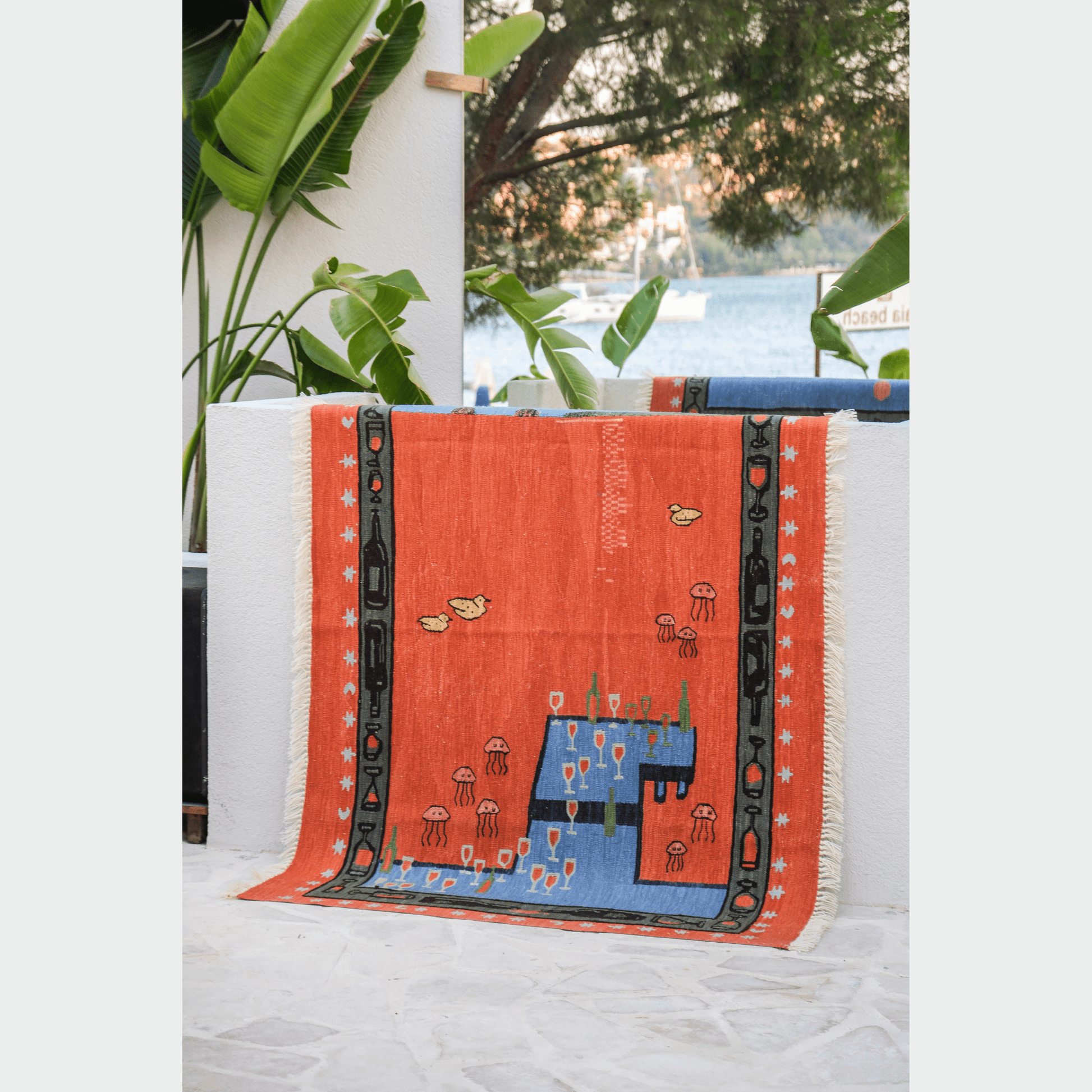 Sunset at the pier - TheKeep GlobalHandwoven rug