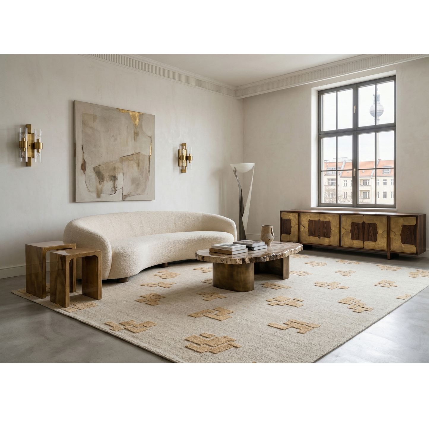 "THESE DAYS" by Bilge Kalfa, Handwoven rug