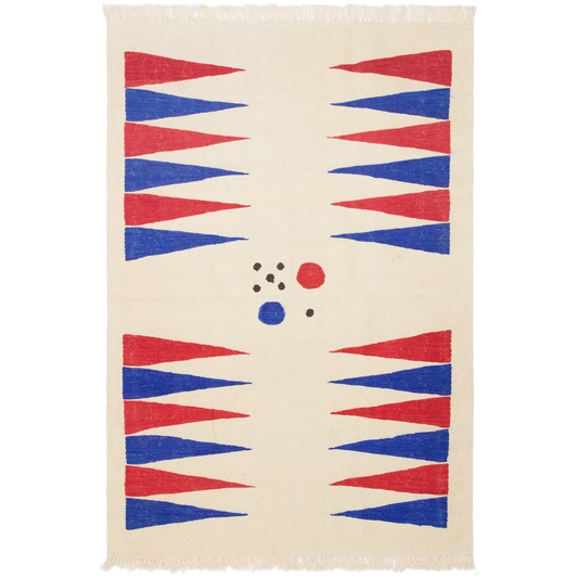 "BLUE RED WHITE", Serap Güneri, Rug Kilim