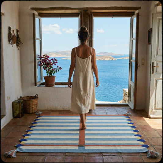 "AGAIN" by Bilge Kalfa, Handwoven rug