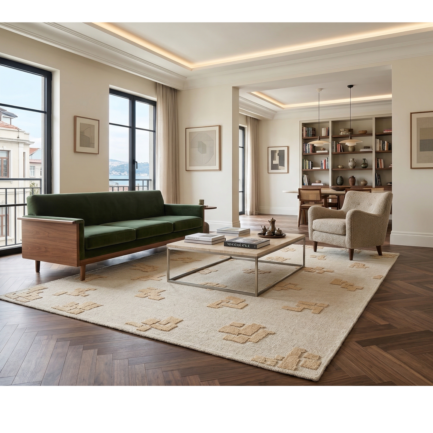 "THESE DAYS" by Bilge Kalfa, Handwoven rug