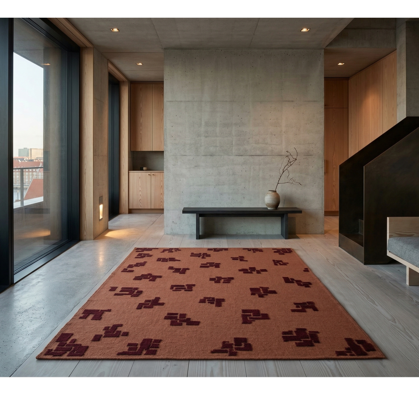 "THESE DAYS" by Bilge Kalfa, Handwoven rug