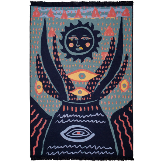 "BECOME ACQUAINTED WITH THE SUN GODDESS", by Gaye Su Akyol, Limited edition rug