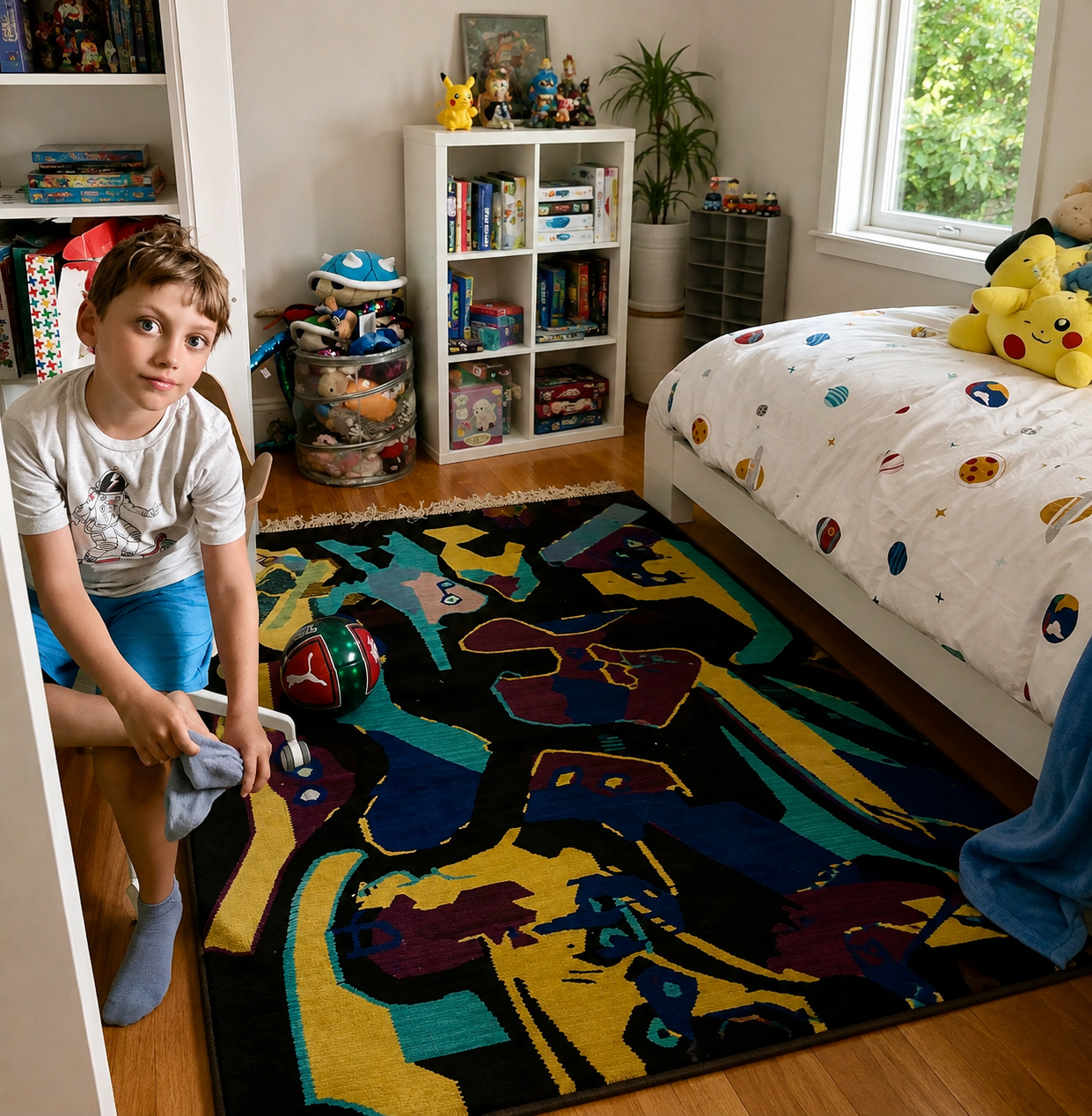"CHANCE THINGS", by Chance Ricci, Handwoven rug