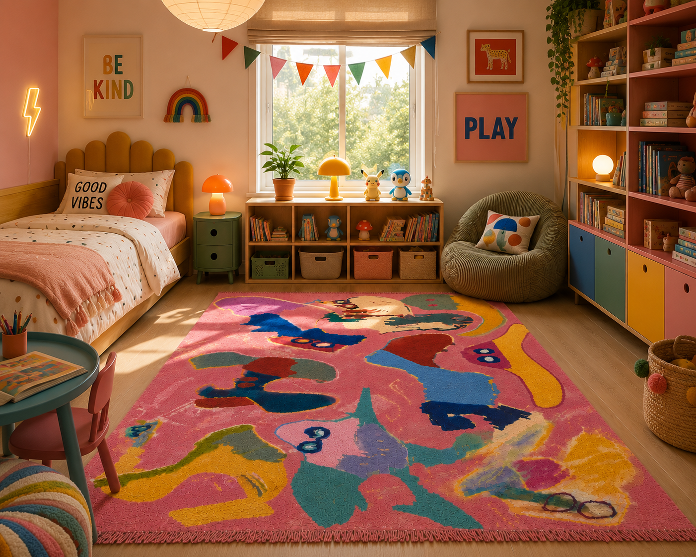 "CHANCE THINGS", by Chance Ricci, Handwoven rug