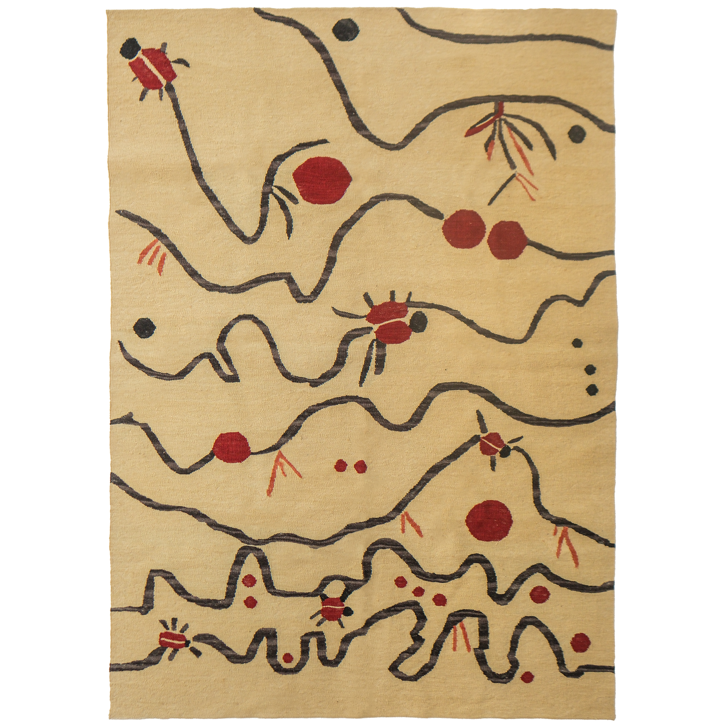 „MARIENKÄFER“ von Bilge Kalfa, Handgewebter Teppich