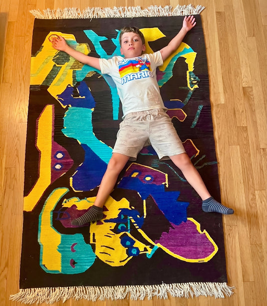 "CHANCE THINGS", by Chance Ricci, Handwoven rug
