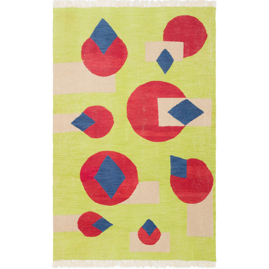 "KISSING BIRDS", by Aslı Özbek, Handwoven Rug