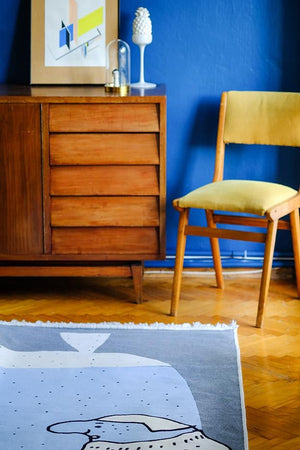 Blue on Gray - Handwoven