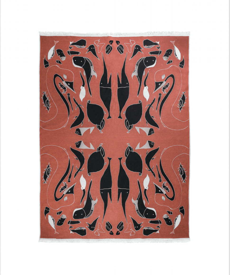 Vegan rug (Double-sided): "UNDER", by Didem Çabukel TheKeep