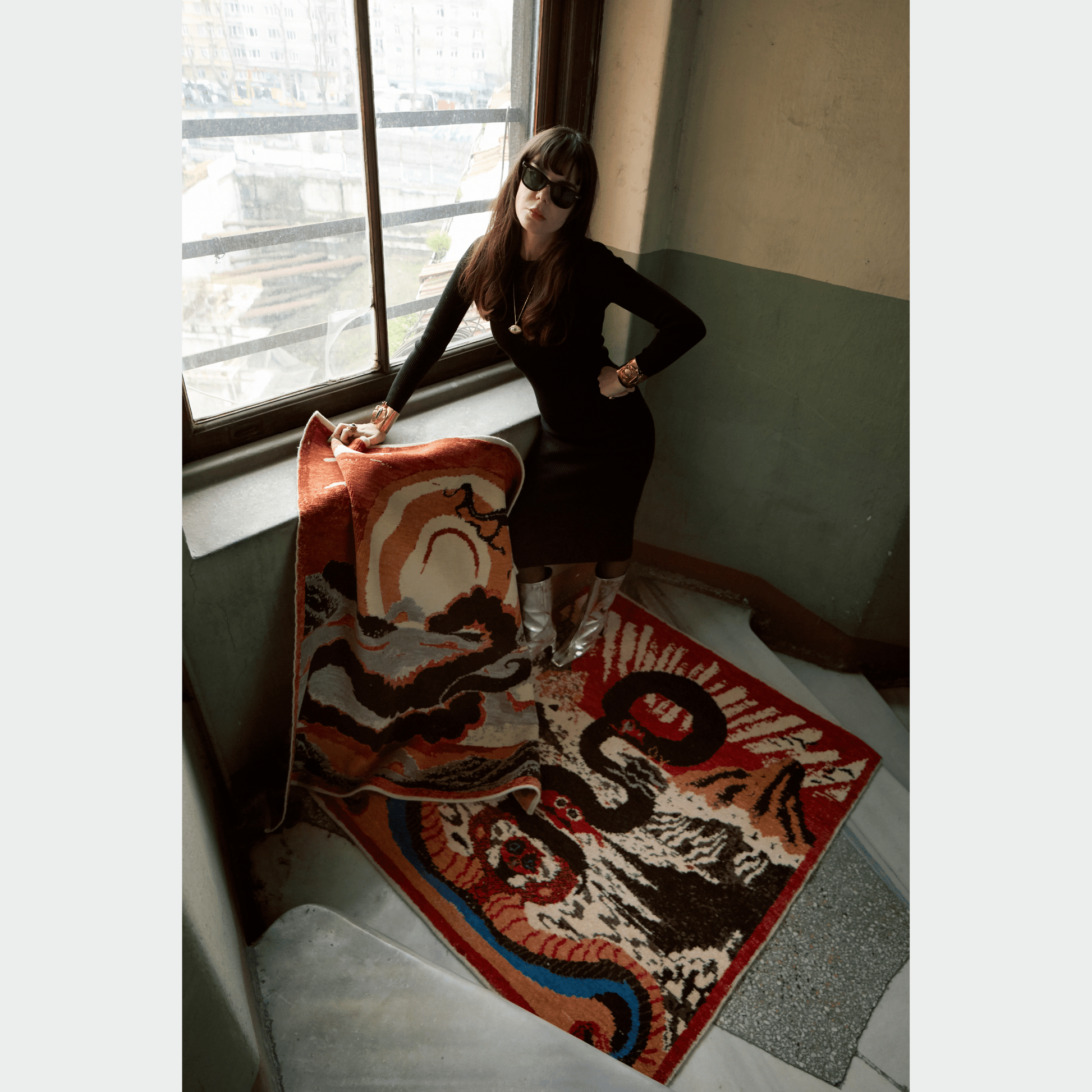 Wild Grass Song - Designer: Gaye Su Akyol - Handwoven Wool Carpet - TheKeep GlobalDouble sided or Handwoven rug